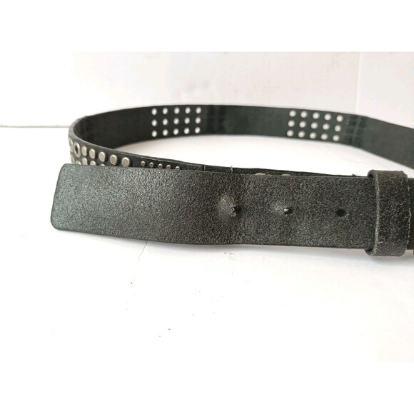 Handmade Leather Belt Women's 38 Studded Black - Picture 6 of 7